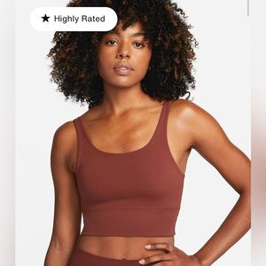 Nike Women’s Yoga Dri Fit med Rust Burnt Orange sports bra
